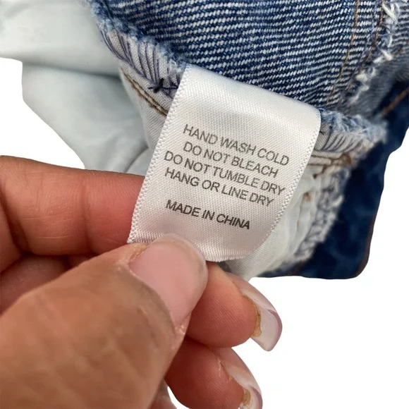 NUDE High Waist Distressed Cheeky Shorts, Size Small - Picture 10 of 11